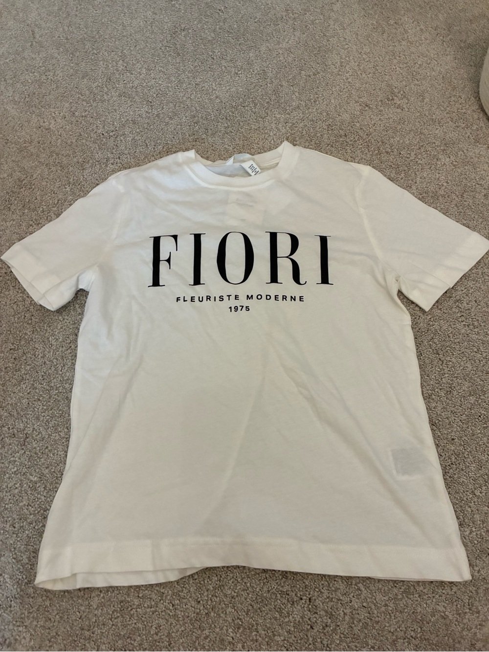H&M White Graphic Tag Cotton Tee